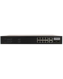 Коммутатор PoE SW 80802 150W 8 GE 10 100 1000 Base T с поддержкой PoE IEEE 802 3af at 2 GE SFP 1000  Osnovo