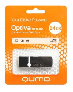Накопитель USB 2 0 64GB QM64GUD OP2 black Optiva 02 чёрный Qumo