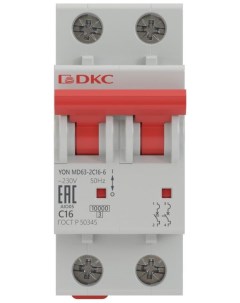Автоматический выключатель модульный MD63 2C4 6 2P 4А C 6kA YON Dkc