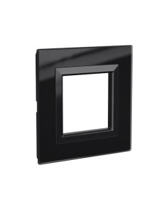 Рамка из натурального стекла 4402822 для встраиваемых в стену ЭУИ серии Avanti чёрная 2 модуля Avant Dkc