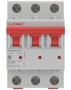 Выключатель нагрузки MD63P 363 модульный 3P 63А YON Dkc