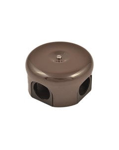 Коробка B1 521 02 К распределительная керамика коричневый D78 30мм 4 кабельных ввода в комплекте Bironi