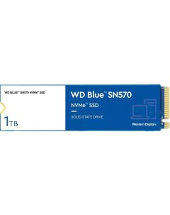 Накопитель SSD M 2 2280 WDS100T3B0C Blue SN570 NVMe 1TB PCIe Gen3 x4 NVMe v1 4 TLC 3500 3000MB s IOP Western digital