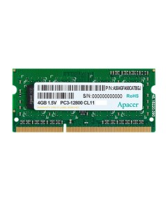Модуль памяти SODIMM DDR3 4GB DS 04G2K KAM PC3 12800 1600MHz 2Rx8 CL11 204 pin 1 5V Apacer