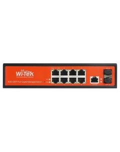 Коммутатор управляемый WI MS310GF L2 8 1000Base T 2 SFP управление WEB CLI SNMP RMON VLAN QoS IGMP S Wi-tek