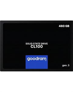 Накопитель SSD 2 5 SSDPR CL100 480 G3 480GB SATA3 up to 540 460MBs TLC 7mm Goodram