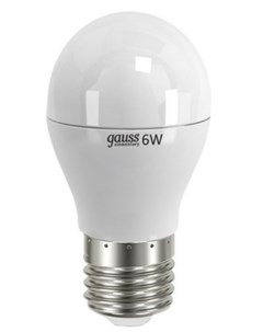 Лампа светодиодная 53216T LED Elementary Globe 6W E27 2700K 1 40 3 лампы в упаковке Gauss