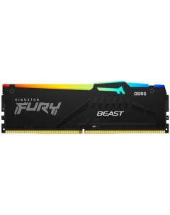 Модуль памяти DDR5 32GB KF552C40BBA 32 Beast Black RGB 5200MHz CL40 1 25V радиатор Kingston fury