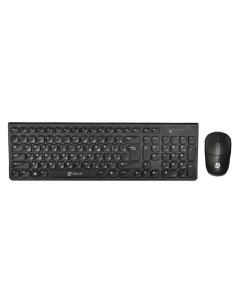 Клавиатура и мышь 220M 1062000 клав черный мышь черный USB беспроводная slim Multimedia Oklick
