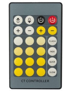 Контроллер 143 106 7 LED для светодиодной ленты White Mix 12 24 В 72 144 Вт 24 кнопки IR Lamper
