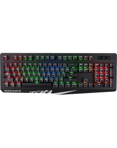 Клавиатура S T R I K E 4 KS13MMRUBL000 0 черная игроваяя Cherry red switch RGB подсветка аллюминиева Mad catz