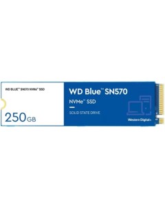 Накопитель SSD M 2 2280 WDS250G3B0C WD Blue SN570 250GB PCIe Gen3 x 4 TLC 3300 1200MB s IOPS 190K 21 Western digital