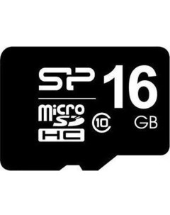 Карта памяти 16GB SP016GBSTH010V10 microSDHC Class 10 Silicon power