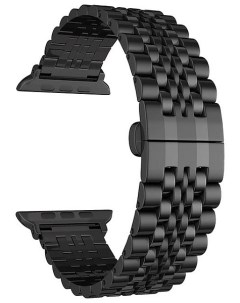Ремешок на руку CASTOR DS APG 04 40 BK из нержавеющей стали для Apple Watch 38 40 mm black Lyambda
