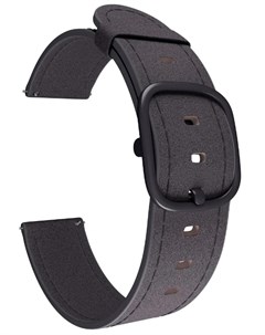 Ремешок на руку MINKAR DSP 03 20 кожаный для часов 20 mm black Lyambda