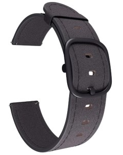 Ремешок на руку MINKAR DSP 03 22 кожаный для часов 22 mm black Lyambda