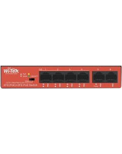 Коммутатор неуправляемый WI PS205H v2 4 PoE порта 100Base TX 2 100Base TX PoE IEEE 802 3at af до 30В Wi-tek