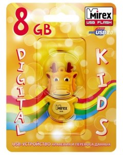 Накопитель USB 2 0 8GB DRAGON 13600 KIDDRY08 жёлтый ecopack Mirex
