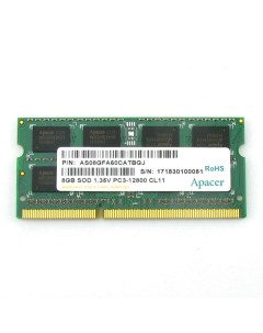 Модуль памяти SODIMM DDR3 8GB DV 08G2K KAM AS08GFA60CATBGJ PC3 12800 1600MHz 2Rx8 CL11 204 pin 1 35V Apacer