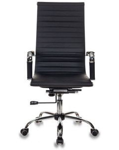 Кресло офисное CH 883 BLACK черный искусственная кожа крестовина хром кратно 2 шт Бюрократ
