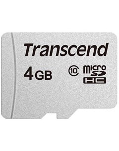 Карта памяти MicroSDHC 4GB TS4GUSD300S Class10 w o adapter Transcend