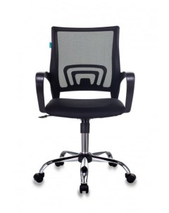 Кресло офисное CH 695NSL цвет черный TW 01 сиденье черное TW 11 крестовина металл хром Бюрократ