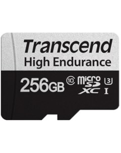 Карта памяти MicroSDXC 256GB TS256GUSD350V adapter U3 High Endurance R95 W45 MB s Transcend