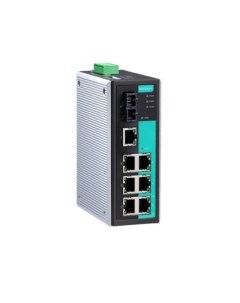 Коммутатор EDS 308 S SC 80 Ethernet Server 7 10 100BaseTx ports 1 single mode 15Km 100Fx port 80km Moxa