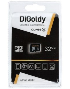 Карта памяти 32GB DG0032GCSDHC10 W A AD microSDHC Class 10 без адаптера Digoldy