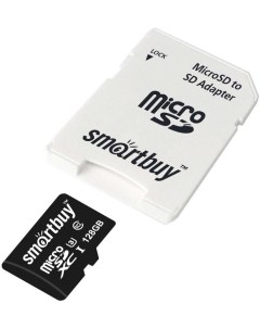 Карта памяти 128GB SB128GBSDCL10U3 01 microSDXC Сlass 10 Pro UHS I U3 70 90 Mb s SD адаптер Smartbuy