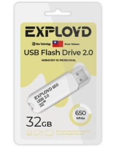 Накопитель USB 2 0 32GB EX 32GB 650 White 650 белый Exployd