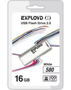 Накопитель USB 2 0 16GB EX 16GB 580 White 580 белый Exployd