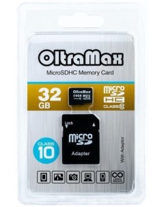 Карта памяти 32GB OM032GCSDHC10 AD microSDHC Class 10 SD адаптер Oltramax