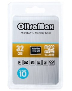 Карта памяти 32GB OM032GCSDHC10 W A AD microSDHC Class 10 без адаптера Oltramax