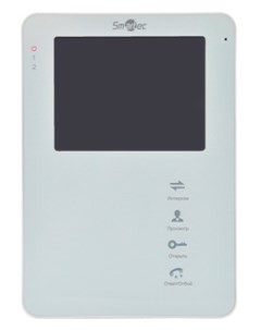 Видеодомофон ST MS204M WT 4 4 х проводная линия связи поддержка 2 х панелей вызова поддержка 3 доп м Smartec
