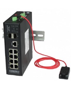 Коммутатор SW 70802 ILS промышленный управляемый L2 Gigabit Ethernet на 8GE RJ45 2 GE SFP порта с фу Osnovo