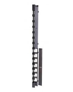 Кабельный организатор вертикальный 60A 18 42 01 94BL с крышкой 42U серия D9000 2 шт для шкафов ширин Eurolan