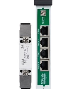 Устройство защиты NSBon 15 CEVP4GEP линий Ethernet 10 100 1000M PoE 4 порта патч корд 4 шт Nsgate