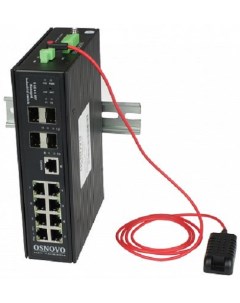 Коммутатор SW 70804 ILS промышленный управляемый L2 Gigabit Ethernet на 8GE RJ45 4 GE SFP порта с фу Osnovo