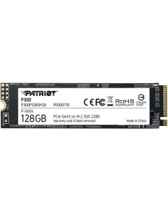 Накопитель SSD M 2 2280 P300P128GM28 P300 128GB PCIe Gen3 x 4 NVMe 1600 600MB s 290K 150K IOPS Patriot memory