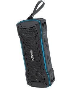 Портативная акустика 2 0 PS 220 SV 016470 черная синяя 2x5Вт RMS FM тюнер USB microSD Bluetooth Wate Sven