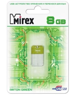 Накопитель USB 2 0 8GB ARTON 13600 FMUAGR08 зелёный ecopack Mirex