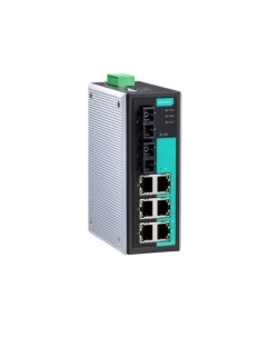 Коммутатор EDS 308 SS SC 80 Ethernet Server 6 10 100BaseTx ports 2 single mode 15Km 100Fx port 80km Moxa