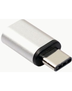Адаптер переходник Micro USB Type C УТ000013668 серебристый Red line