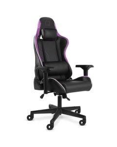Кресло игровое Xn чёрно фиолетовое экокожа алькантара регулируемый угол наклона механизм качания Warp