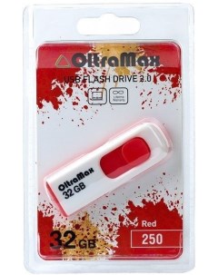Накопитель USB 2 0 32GB OM 32GB 250 Red 250 красный Oltramax