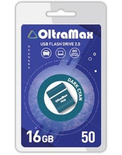 Накопитель USB 2 0 16GB OM 16GB 50 Dark Cyan 50 тёмно голубой Oltramax