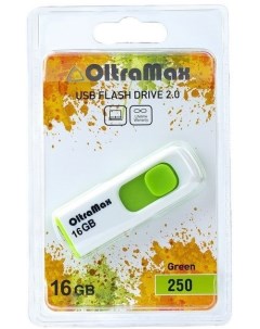 Накопитель USB 2 0 16GB OM 16GB 250 Green 250 зелёный Oltramax