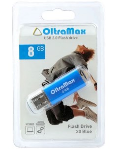 Накопитель USB 2 0 8GB OM008GB30 Bl 30 синий Oltramax