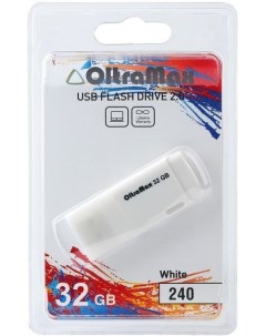 Накопитель USB 2 0 32GB OM 32GB 240 White 240 белый Oltramax